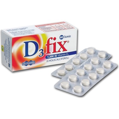 Uni-Pharma D3 fix 1200 IU 60 ταμπλέτες