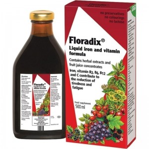 Power Health Floradix Liquid Iron Formula , Συμπλήρωμα Διατροφής Με Οργανικό Σίδηρο Και Βιταμίνες C,B1,B2,B6, Και B12, 250ml 